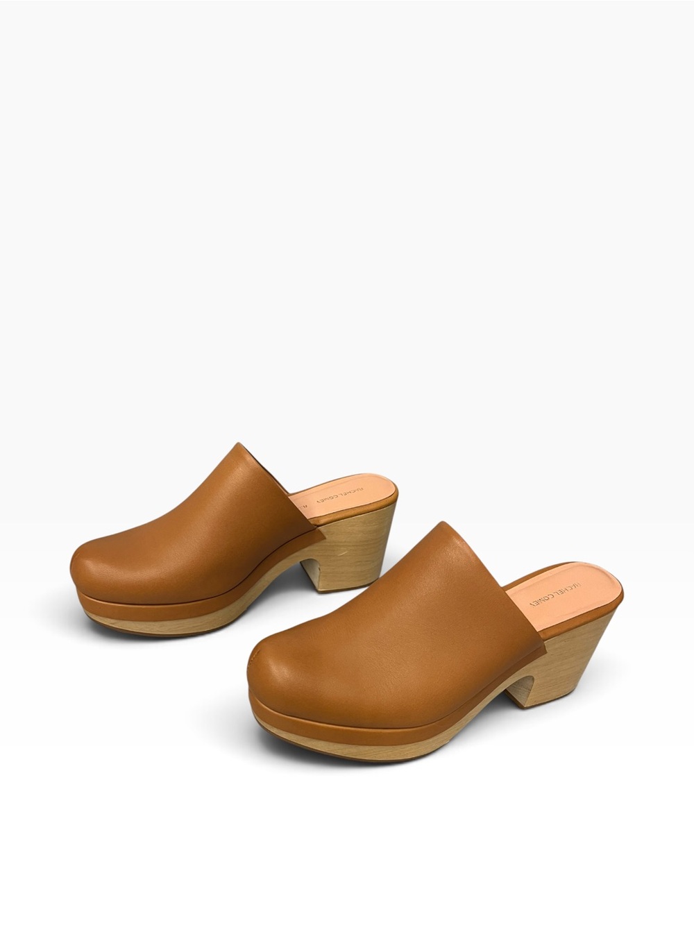 Rachel Comey Dakota Leather Tan Clog Heels - Women size 8.5